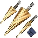 Flintronic HSS Stufenbohrer, 3-tlg Stufenbohrer Set, Schälbohrersatz, Exact...