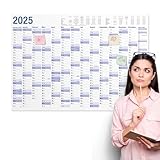 Yohmoe® XXL Wandkalender 2025 groß im Format 98x68 cm, Jahresplaner 2025...