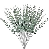 LUKDUNG 20 Stück Künstlich Eukalyptus Deko, Fake Eukalyptus Zweige Blumendeko,...