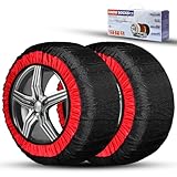 CCLIFE Schneesocken Auto 2er Set Textil-Schneeketten Geeignet für PKW,...
