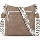 LUROON Umhängetasche Damen Mittelgroß, Leicht Leder Handtasche Damen Kleine...