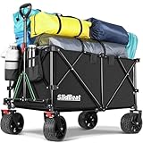 SLIDBEAT XXXL Bollerwagen Faltbar 300L 226KG, Große Räder Bollerwagen Klappbar...