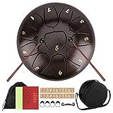 DICLLY Zungentrommel 6 Zoll 11 Noten,Steel Tongue Drum mit Zubehörbox,Tasche &...