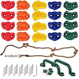 CIOXSOIO 20 Stück Klettergriffe Kinder Outdoor - Klettersteine | Kletterwand...