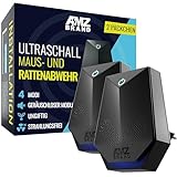 AMZ BRAND Ultraschall-Mäuseabwehr 2er Pack - Rattenabwehr - 4 Arbeitsmodi -...