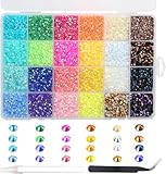 24000Pcs Strasssteine für Nägel, BetterJonny Strasssteine zum Basteln 3mm Nail...