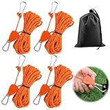 Tyafzzn 4 Stück 4mm Verstellbarer Seil Ratsche, 4m Abspannseile mit...