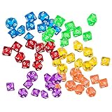 Yourandoll 60 STÜCKE Polyedrische Würfel D10 (0-9) Dice Würfel Spielwürfel...