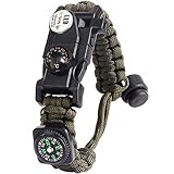 Paracord Survival Armband Kit für Herren Damen, Survival Armband mit Feuerstein...