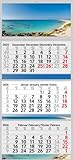 XXL 3 Monatskalender 2026 Elafonisi Beach mit 3/4 Monate Foto Kalender Strand...