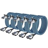 CABNEER 5 Stück 5x 0,25m LAN Kabel Netzwerkkabel CAT8 Ethernet Kabel, RJ45...