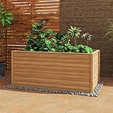 Amopatio Hochbeet Holz, 128x65x80cm, Pflanzkasten, Blumenkasten für Garten,...