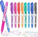 KERIFI Kugelschreiber, 8 Farben Radierbarer Tintenroller, 0.5 mm Tintenroller...