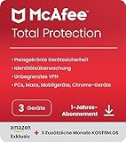 McAfee Total Protection 2024 Amazon Exclusive, 3 Geräte | Antivirus, VPN,...