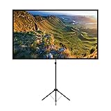 Beamer Leinwand mit Stativ, Tragbar Projektor 80 Zoll, 16:9, 4K HD Projektion ,...