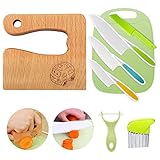 Goodchef Kindermesser – 8 teiliges sicheres Holzmesser Set, Kinder Messer Set...