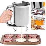 PERFETSELL Teigspender Teigportionierer 900ml Brownie Pfannkuchenteigspender...