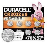 Duracell CR2032 Knopfzellen, CR 2032 Lithium Knopfzelle 3 V (8 Stück), ideal...