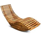 Casaria Schwungliege Akazie Holz Schaukelfunktion Ergonomisch...