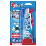FINAL Sanitär Silikon 1x50ml - Wasserfester Dichtstoff in Profiqualität, für...