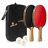 ARKAD Tischtennis Set [Premium] • Tischtennisschläger Set inkl. hochwertige...