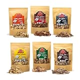 6 x Grill Räucherchips Pack - BBQ Räucherholz - Olive, Orange, Mandel,...