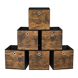 SONGMICS Aufbewahrungsbox, 6er Set, Ordnungsboxen, Oxford-Gewebe, Faltbox, 26 x...