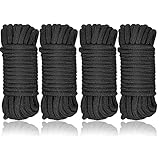 4 X 10m Sex Bondageseil, Weiches-Fesselseil Schwarz Baumwollseil Für sm...