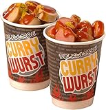 batania 50 x Currywurst Cup/To Go Becher/Food Becher | Höhe 11 cm/Ø 8,5 cm