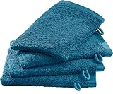 Erwin Müller Waschhandschuh-Set 4er-Pack Petrol Größe 15x21 cm - Ludwigsburg...