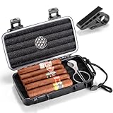 Marvero Portable Zigarren Humidor Case - Reise Zigarrenbox mit eingebauter...