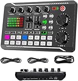 Live-Soundkarte und Audio-Interface mit DJ-Mixer-Effekten und Sprach-Wechsler,...