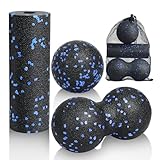 LOPHE Faszienball Set, 3 Stück Massageball und Faszienrolle set, Faszienrolle...