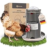 Hühnertränke 4 Liter Edelstahl: Geflügeltränke Metall einfache Reinigung I...