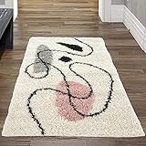 Teppich-Traum Hochflor Bettvorleger Designerteppich mit abstrakt-modernen Formen...
