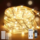 JVURICE lichtschlauch 10M 200 LED Lichterkette Außen Lichtschnur Outdoor IP67...