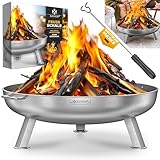 KESSER® Feuerschale 2,5mm Stahldicke | Feuerkorb Ø60cm Edelstahl | Feuertonne...