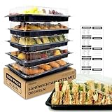 ebake Mehrweg Servierplatte mit Deckel (5 Stk. à 34 x 24,5 x 7,4 cm) - Meal...