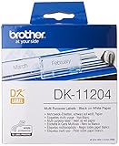 Brother Etiketten vorgeschnittenes Papier DK11204 17 X 54 MM MULTIPROPOSITT 400...
