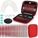 Coopay Auswechselbare Rundstricknadeln Set, 3,0-10,0 mm Rundstricknadeln,...