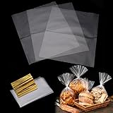 200pcs Cellophantüten 21x30/17x25/15x20/10x15cm Süßigkeiten tüten...