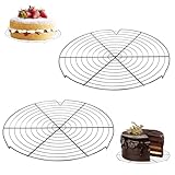 EVDZNA Rund Abkühlgitter, 2 Stück Abkühlgitter, 30cm Rund Kuchen...