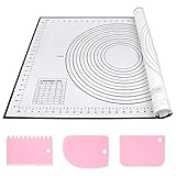 Silikon Backmatte Backunterlage Groß 70 x 50 cm Antihaft Teigmatte Ausrollmatte...