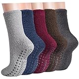 Caldodo Warme Kuschelsocken Stoppersocken Herren Damen mit Noppen, Dicke...