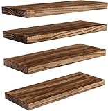 Pipishell Wandregal Holz, 40 cm Regal Wand, Paulownia Küchenregal Hängend...