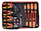 Brüder Mannesmann VDE Schraubendreher und Zangen-Satz, mit Nylon-Tasche,...