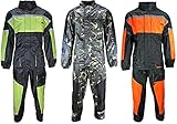 HEYBERRY Motorrad Regenkombi Regenhose Regenjacke schwarz neon orange Gr. 7XL