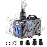 EXLECO Super Eco Teichpumpe Filterpumpe 3000L/H 10W Energiespar Wasserpumpe...