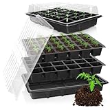 com-four® 8-teiliges Anzucht-Set, Set mit Wasserwannen, Gewächshausdeckel und...