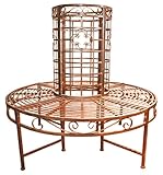 Garden Pleasure 950251 Baumbank aus Metall, pulverbeschichtet in bronzefarbener...